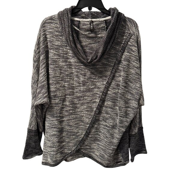Calvin Klein Performance Gray & Black Cowl Neck Knit Sweater Sz XL - Picture 1 of 12